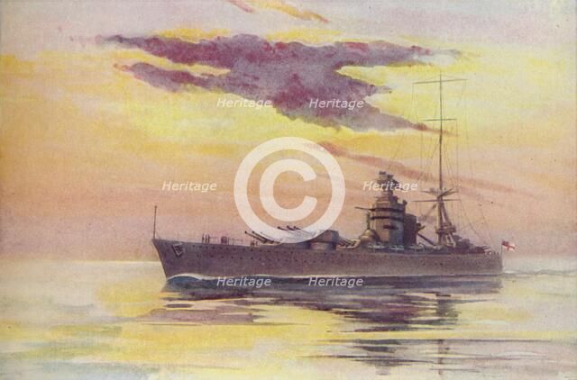 'A Modern Battleship', 1910. Artist: Constance N Baikie.