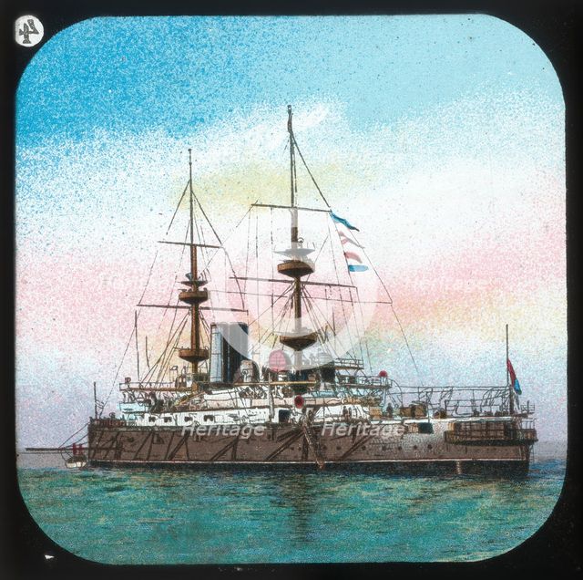 'A Modern Battleship -- H.M.S. Jupiter', c1900. Creator: Unknown.