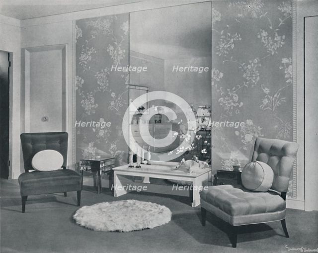 'A modern bedroom inspired by the Chinese', 1942. Artist: Unknown.