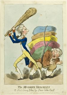A Modern Hercules, published November 17, 1795. Creator: Unknown