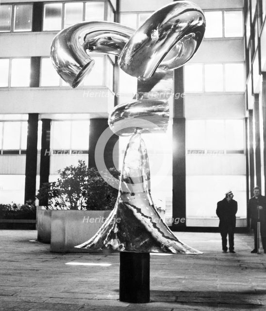A modern stainless steel sculpture, London, c1969. Creator: Unknown.