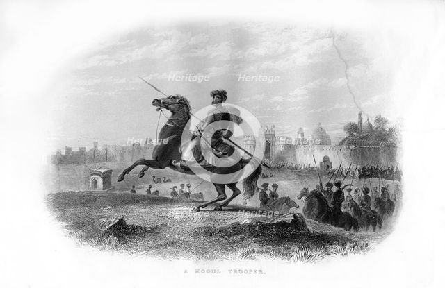 A Mogul trooper, 19th century. Artist: Unknown