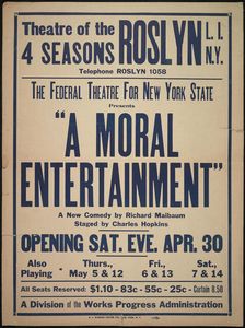A Moral Entertainment, [193-]. Creator: Unknown