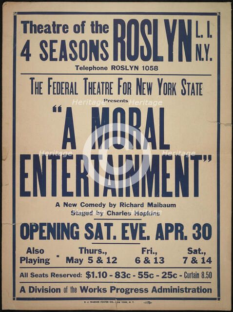 A Moral Entertainment, [193-]. Creator: Unknown.