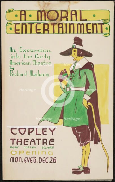 A Moral Entertainment, Boston, 1938. Creator: Unknown.