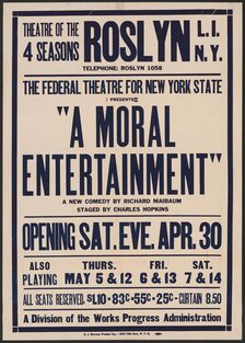 A Moral Entertainment, Roslyn, NY, 1938. Creator: Unknown