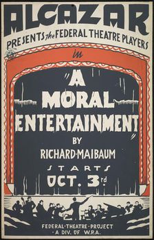 A Moral Entertainment, San Francisco, 1938. Creator: Unknown