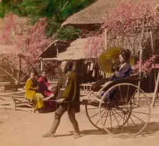 A Morning Ride in a Jinrikisha, Sugita, Japan 1896