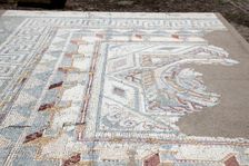 A mosaic floor in the House of the Swastika Cross, Conimbriga, Portugal, 2009. Creator: Samuel Magal
