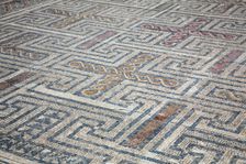 A mosaic floor in the House of the Swastika Cross, Conimbriga, Portugal, 2009. Creator: Samuel Magal