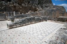 A mosaic floor in the House of the Swastika Cross, Conimbriga, Portugal, 2009. Creator: Samuel Magal