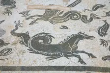A mosaic in House 1, Italica, Spain, 2007. Creator: Samuel Magal