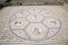 A mosaic in House 3, Italica, Spain, 2007. Creator: Samuel Magal