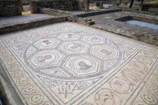 A mosaic in House 3, Italica, Spain, 2007. Creator: Samuel Magal