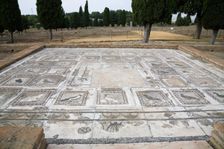 A mosaic in House 4, Italica, Spain, 2007. Creator: Samuel Magal