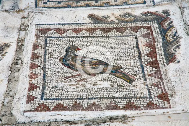 A mosaic in House 4, Italica, Spain, 2007. Creator: Samuel Magal.