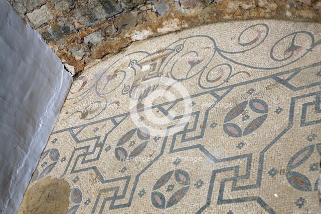 A mosaic in the ruins of Milreu, Portugal, 2009. Creator: Samuel Magal.