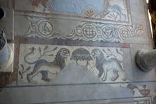 A mosaic in the Roman Forum of Mertola, Portugal, 2009. Creator: Samuel Magal