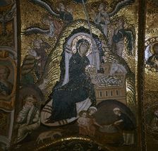 A mosaic of the nativity, 12th century