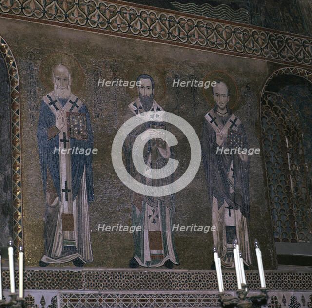 A mosaic showing the Fathers of the Church, 12th century. Artist: Unknown