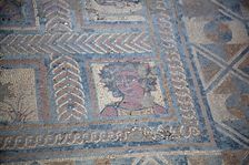 A mosaic with human motifs, Fountain House, Conimbriga, Portugal, 2009. Creator: Samuel Magal
