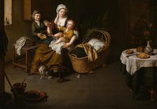 A Mother Feeding her Child (The Happy Mother), 1707. Creator: Willem van Mieris