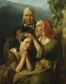 A Mother's Blessing 1844. Creator: Moritz Calisch