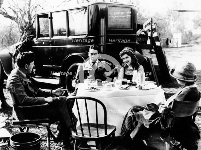 A motoring picnic, America, c1920. Artist: Unknown