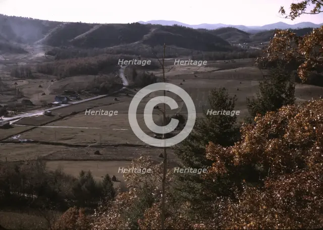 A mountain farm along the Skyline Drive in Virginia, ca. 1940. Creator: Jack Delano.