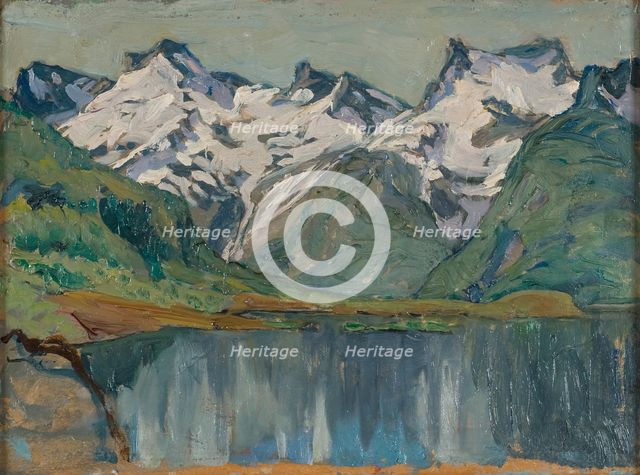 A Mountain Lake. Study from North Norway, c1900s. Creator: Anna Katarina Boberg.
