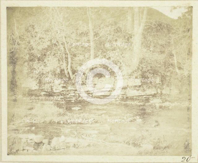 A Mountain Rivulet which Flows at the Foot of Doune Castle, 1844. Creator: William Henry Fox Talbot.