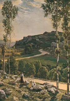 A Mountain Road in Provence 1904, (c1930). Creator: Herbert Edwin Pelham Hughes-Stanton