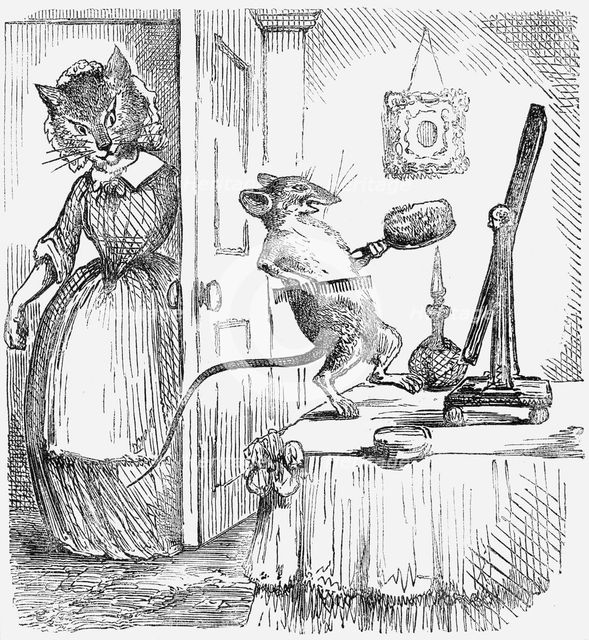 A mouse on a dressingtable, 1859. Artist: Unknown