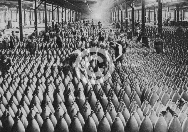 A munitions factory, World War I, 1917 (1938). Artist: Horace Walter Nicholls.