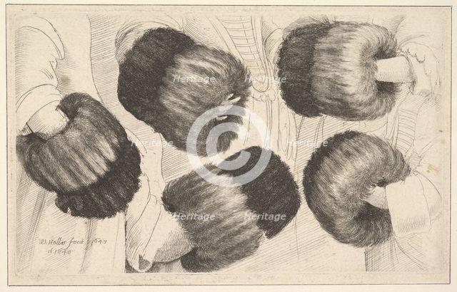 A Muff in Five Views, 1645-46. Creator: Wenceslaus Hollar.
