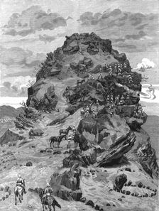 A Mule Battery in Action at Handoub during the recent Suakim Campaign 1886. Creator: Unknown