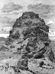 A Mule Battery in Action at Handoub during the recent Suakim Campaign 1886. Creator: Unknown