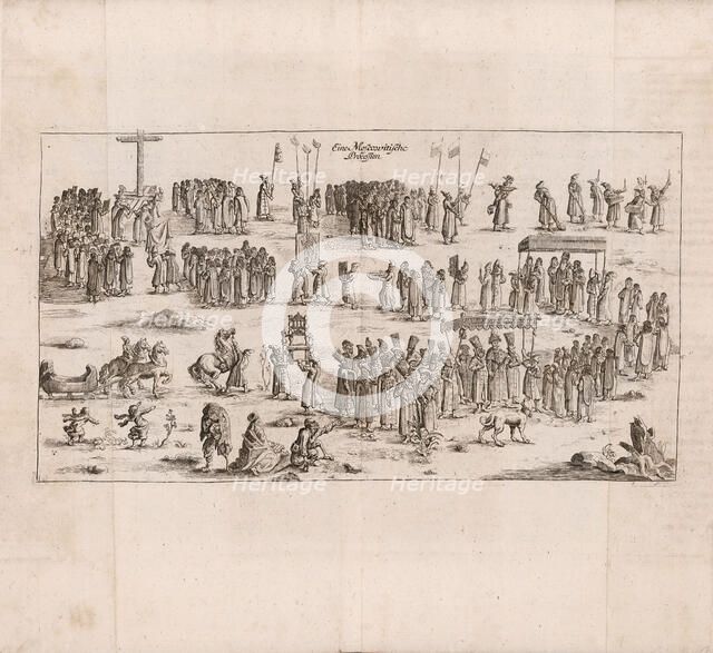 A Muscovite procession (Illustration from Travels to the Great Duke of Muscovy and the King..., 1634 Creator: Anonymous.