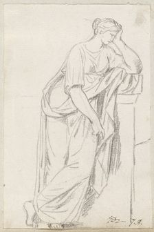 A Muse from the Sarcophagus of the Muses, 1775/80. Creator: Jacques-Louis David