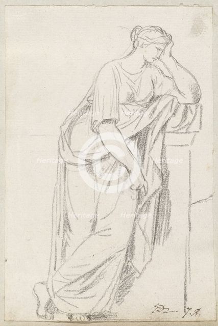 A Muse from the Sarcophagus of the Muses, 1775/80. Creator: Jacques-Louis David.