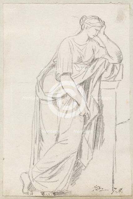 A Muse from the Sarcophagus of the Muses, 1775/80. Creator: Jacques-Louis David.