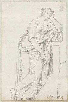 A Muse from the Sarcophagus of the Muses, 1775/80. Creator: Jacques-Louis David