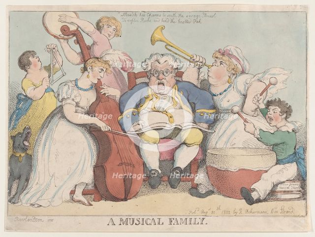A Musical Family, August 30, 1802., August 30, 1802. Creator: Thomas Rowlandson.