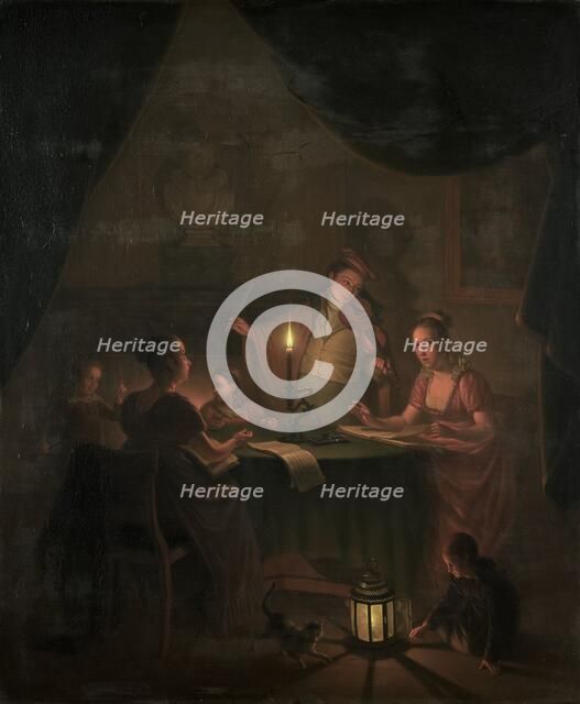 A Musical Party by Candlelight, 1786-1820. Creator: Michiel Versteegh.