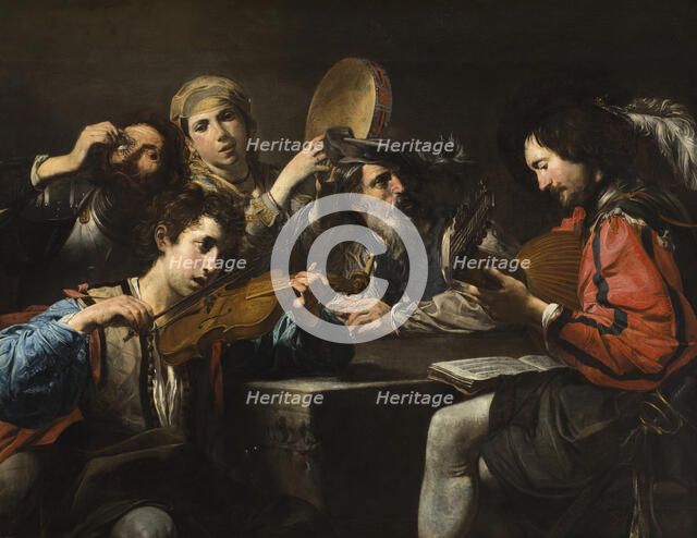 A Musical Party (image 2 of 2), c1626. Creator: Valentin de Boulogne.
