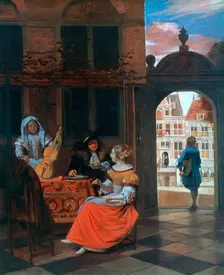 A Musical Party in a Courtyard 1677. Artist: Hendrick de Keyser