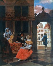 A Musical Party in a Courtyard 1677. Artist: Hendrick de Keyser