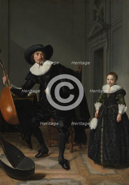 A Musician and His Daughter, 1629. Creator: Thomas de Keyser.