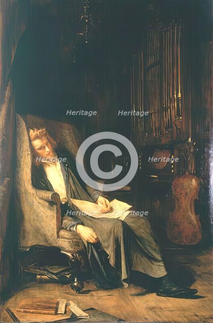 A Musician's Reverie, c1880s. Creator: John Pettie.