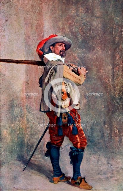 A musketeer, c1600-c1650 (1908-1909). Artist: Unknown